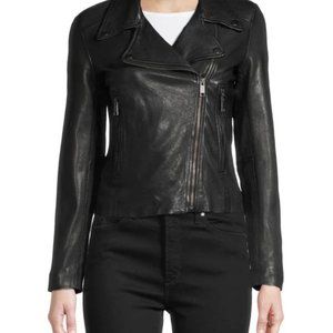 LTH JKT Basic Leather Biker Jacket Size M